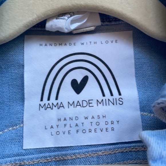 Mama Made Minis Crochet Rainbow Denim Jacket - Picture 7 of 9